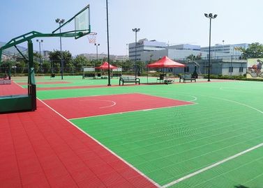 Porcellana Pavimentazione portatile del campo da pallacanestro, pavimentazione modulare di sport di resistenza di ossidazione fabbrica